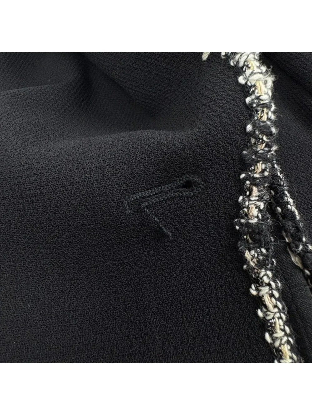 Chanel CC Logo Tailored Jacket Emblem 05c Outer Wool Black